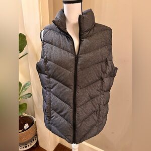 Lands' End Charcoal Puffer Vest